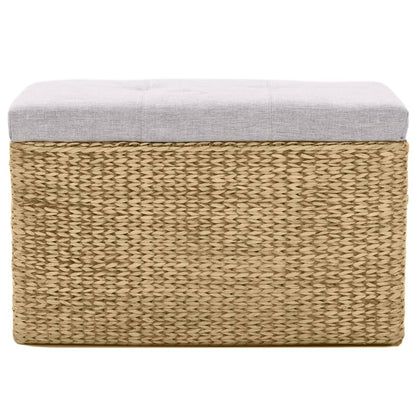 Panca e 2 Pouf in Giunco Grigio | homemem39
