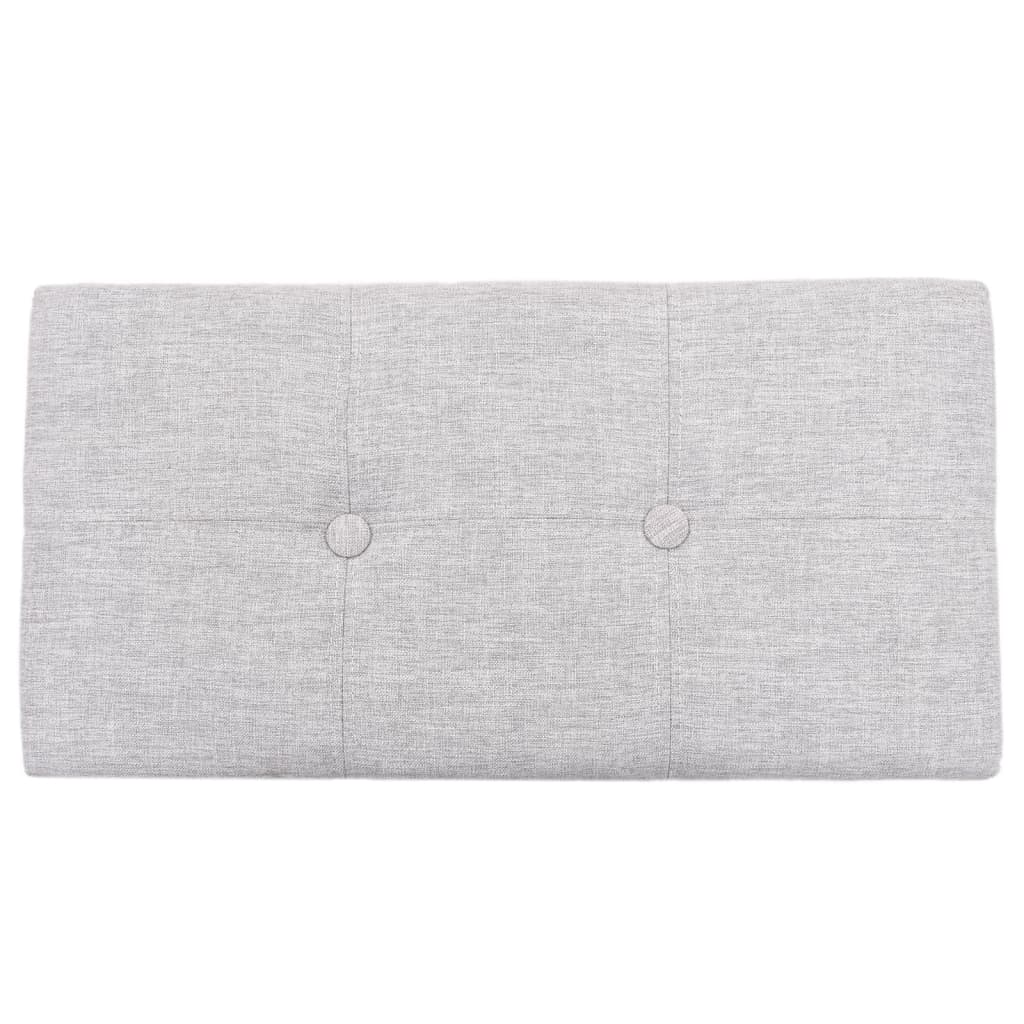Panca e 2 Pouf in Giunco Grigio | homemem39