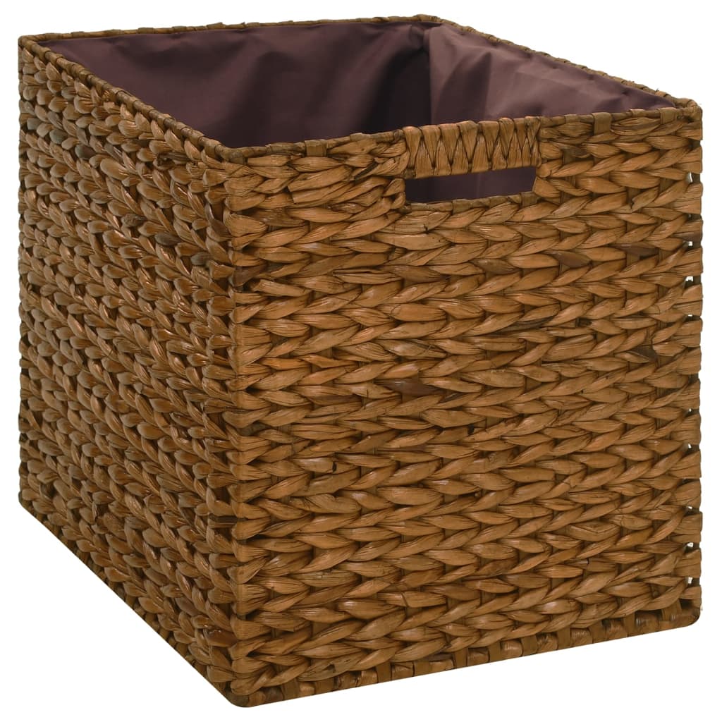 Panca in Giunco con 2 Ceste 71x40x42 cm Marrone | homemem39