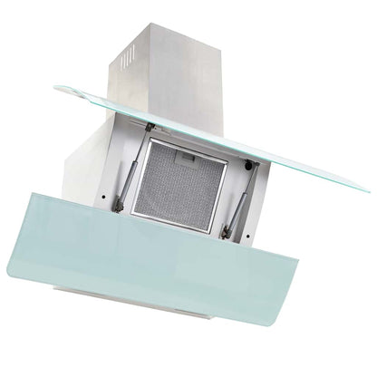 Cappa Aspirante a Muro Acciaio Inox 756 m³/h 90 cm Bianca