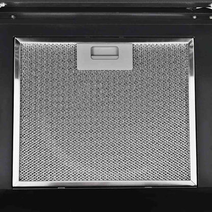 Cappa Aspirante a Muro Acciaio Inox 756 m³/h 90 cm Nera