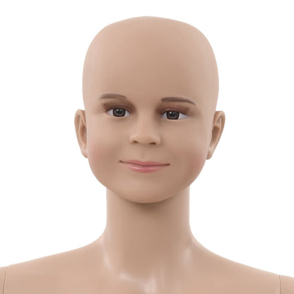 Manichino Bambino Figura Intera Base in Vetro Beige 140 cm - homemem39