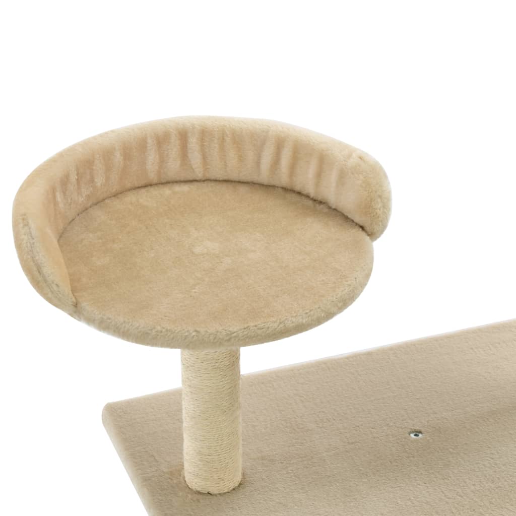 Albero per Gatti con Tiragraffi in Sisal 95 cm Beige - homemem39