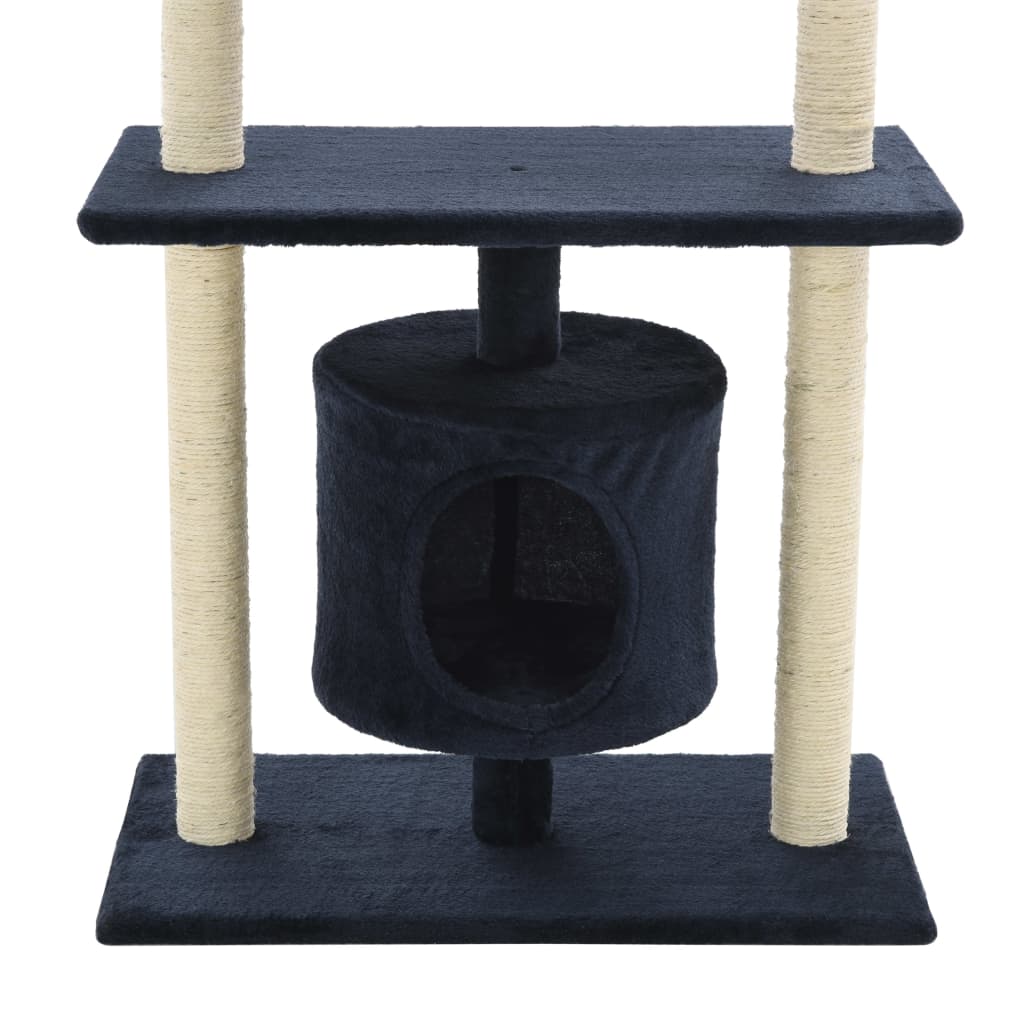 Albero per Gatti con Tiragraffi in Sisal 95 cm Blu Scuro - homemem39
