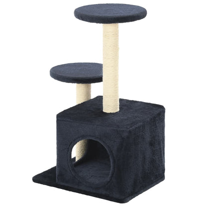 Albero per Gatti con Pali Tiragraffi in Sisal 60 cm Blu Scuro | homemem39