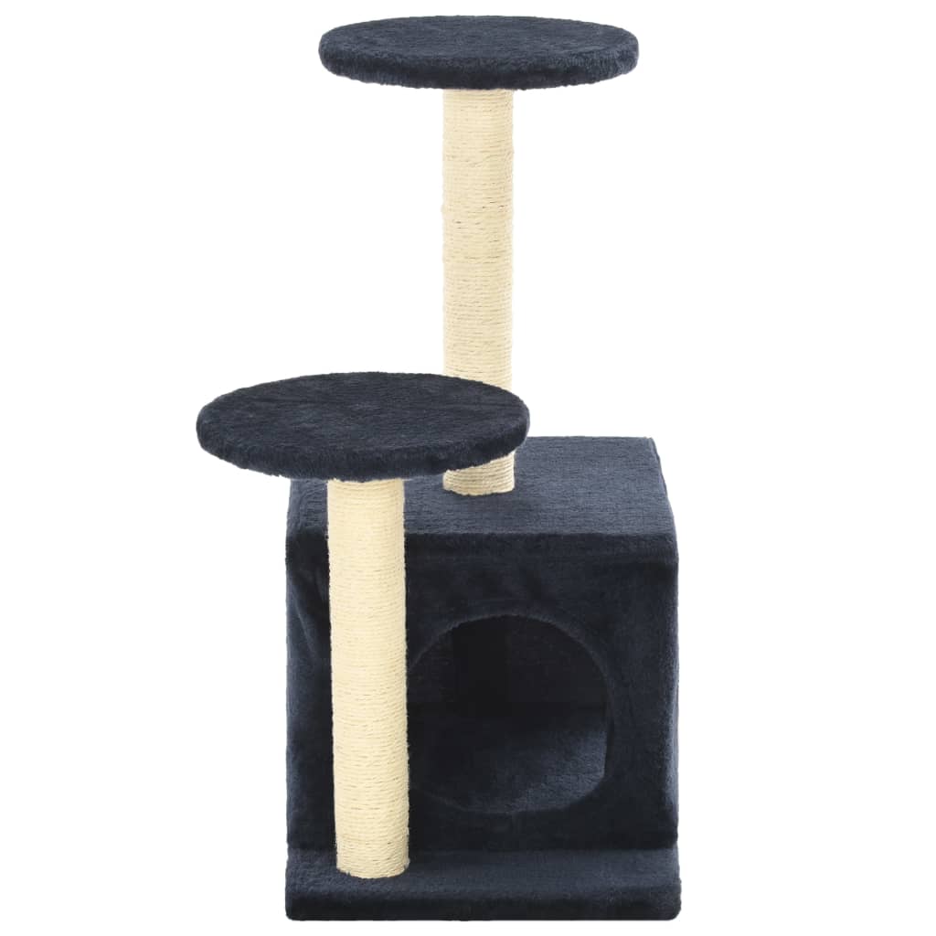 Albero per Gatti con Pali Tiragraffi in Sisal 60 cm Blu Scuro | homemem39