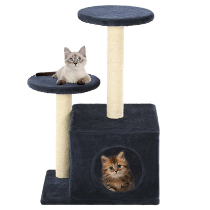 Albero per Gatti con Pali Tiragraffi in Sisal 60 cm Blu Scuro | homemem39