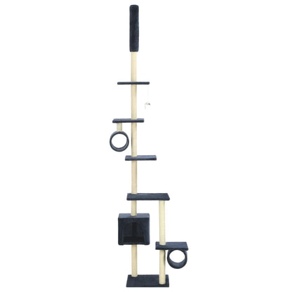 Albero per Gatti con Pali Tiragraffi in Sisal 260 cm Blu Scuro - homemem39