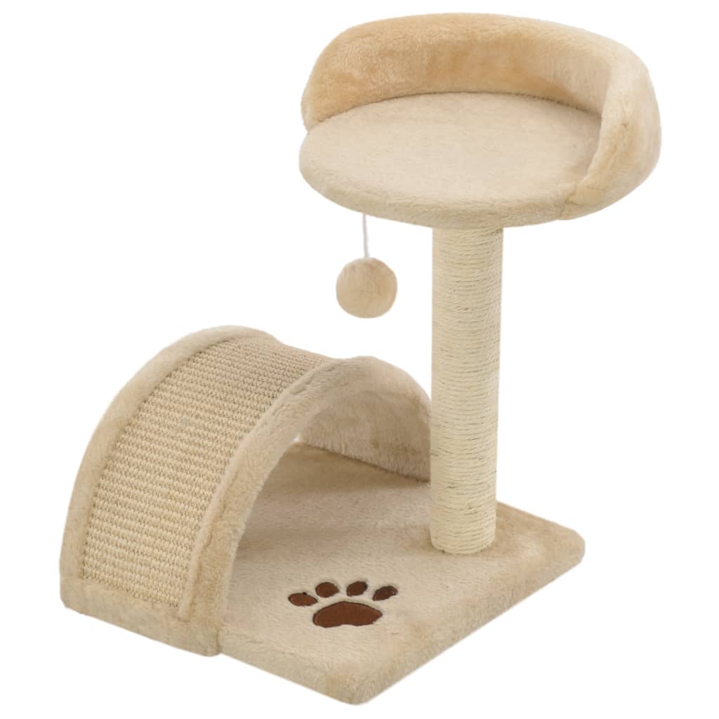 Albero per Gatti con Tiragraffi in Sisal 40 cm Beige e Marrone - homemem39