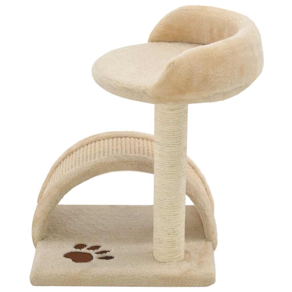 Albero per Gatti con Tiragraffi in Sisal 40 cm Beige e Marrone - homemem39