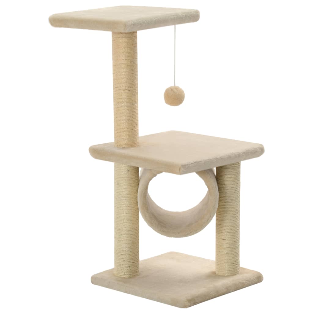 Albero per Gatti con Tiragraffi Sisal 65 cm Beige - homemem39