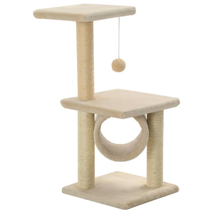 Albero per Gatti con Tiragraffi Sisal 65 cm Beige - homemem39