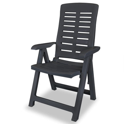 Sedie Reclinabili Giardino 6 pz in Plastica Antracite - homemem39