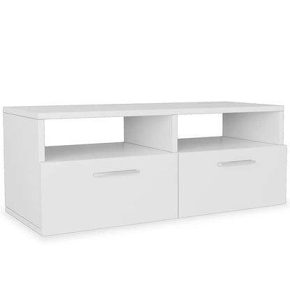 Mobili TV 2 pz in Legno Multistrato 95x35x36 cm Bianchi - homemem39