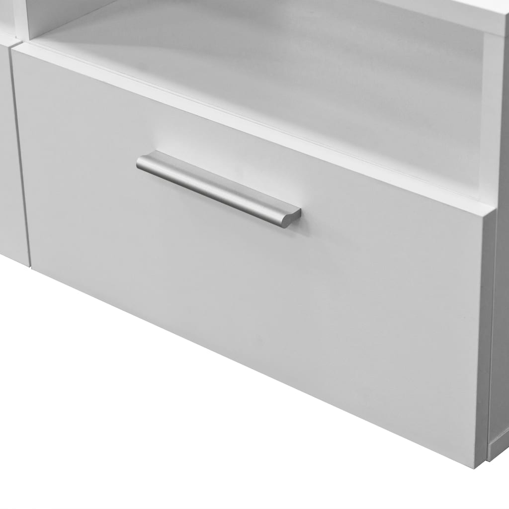 Mobili TV 2 pz in Legno Multistrato 95x35x36 cm Bianchi - homemem39