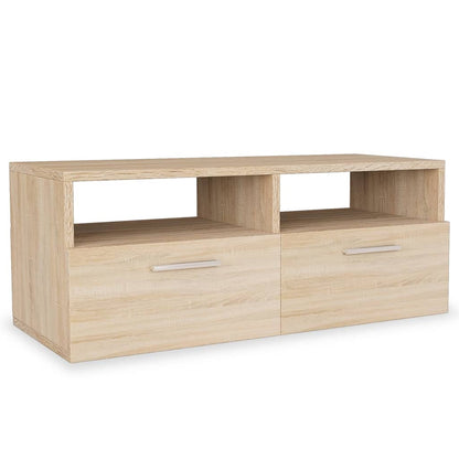 Mobili TV 2 pz in Legno Multistrato 95x35x36 cm Rovere - homemem39