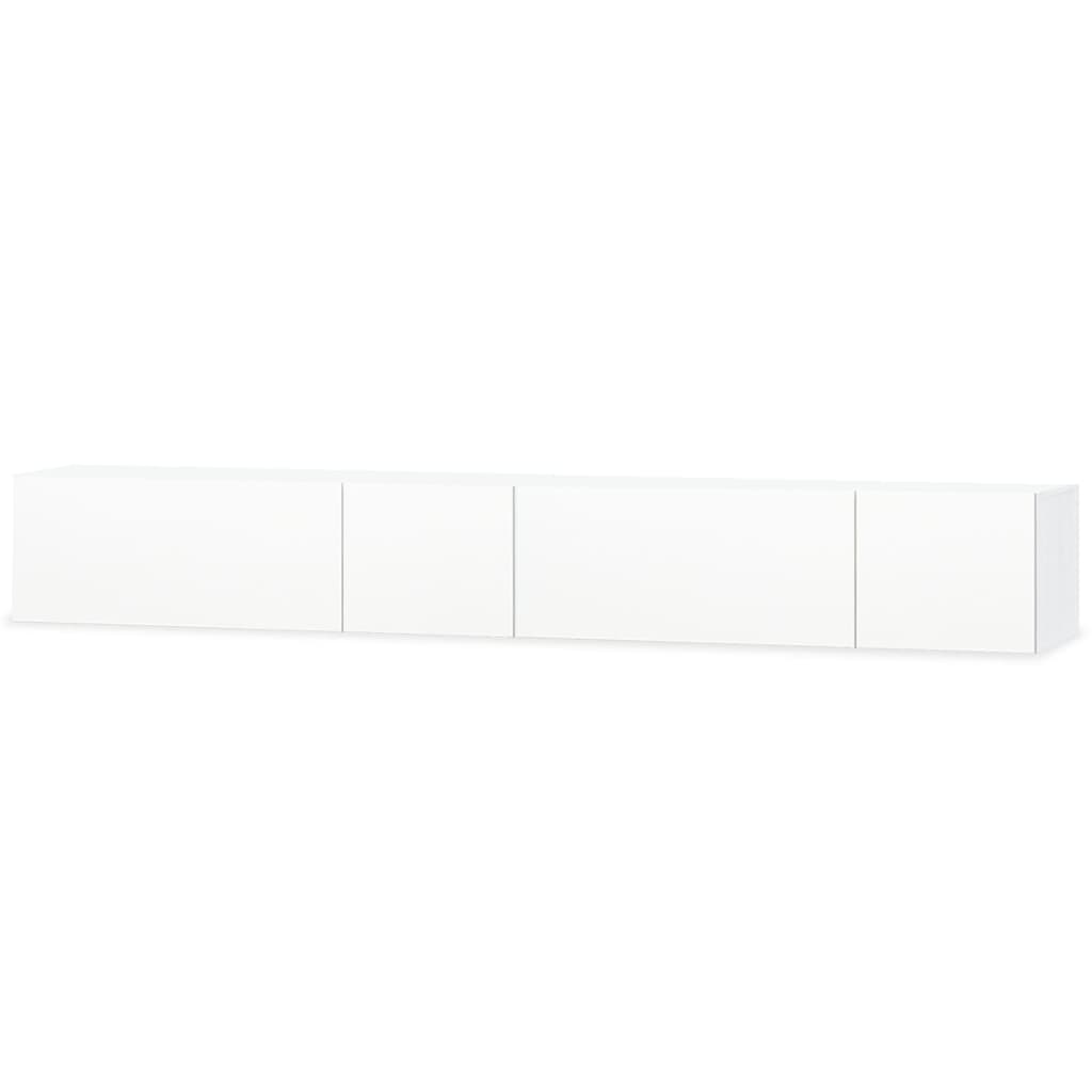 Mobili TV 2 pz in Legno Multistrato 120x40x34 cm Bianco Lucido - homemem39