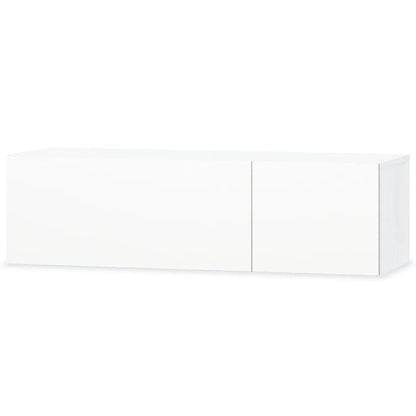 Mobili TV 2 pz in Legno Multistrato 120x40x34 cm Bianco Lucido - homemem39