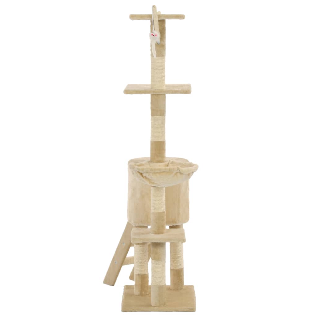 Albero per Gatti con Tiragraffi in Sisal 138 cm Beige | homemem39