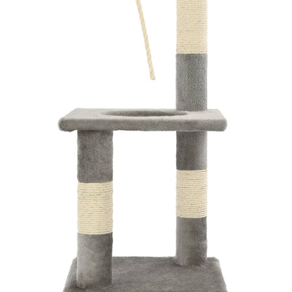 Albero per Gatti con Tiragraffi in Sisal 109 cm Grigio | homemem39