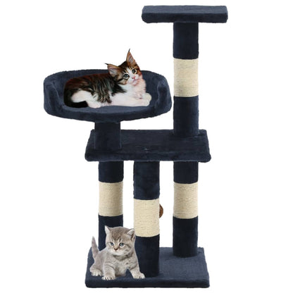 Albero per Gatti con Tiragraffi in Sisal 65 cm Blu | homemem39