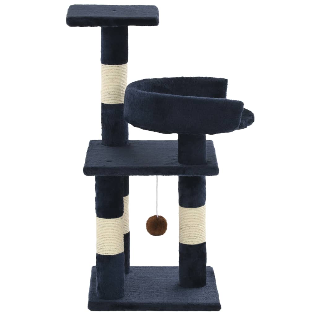 Albero per Gatti con Tiragraffi in Sisal 65 cm Blu | homemem39