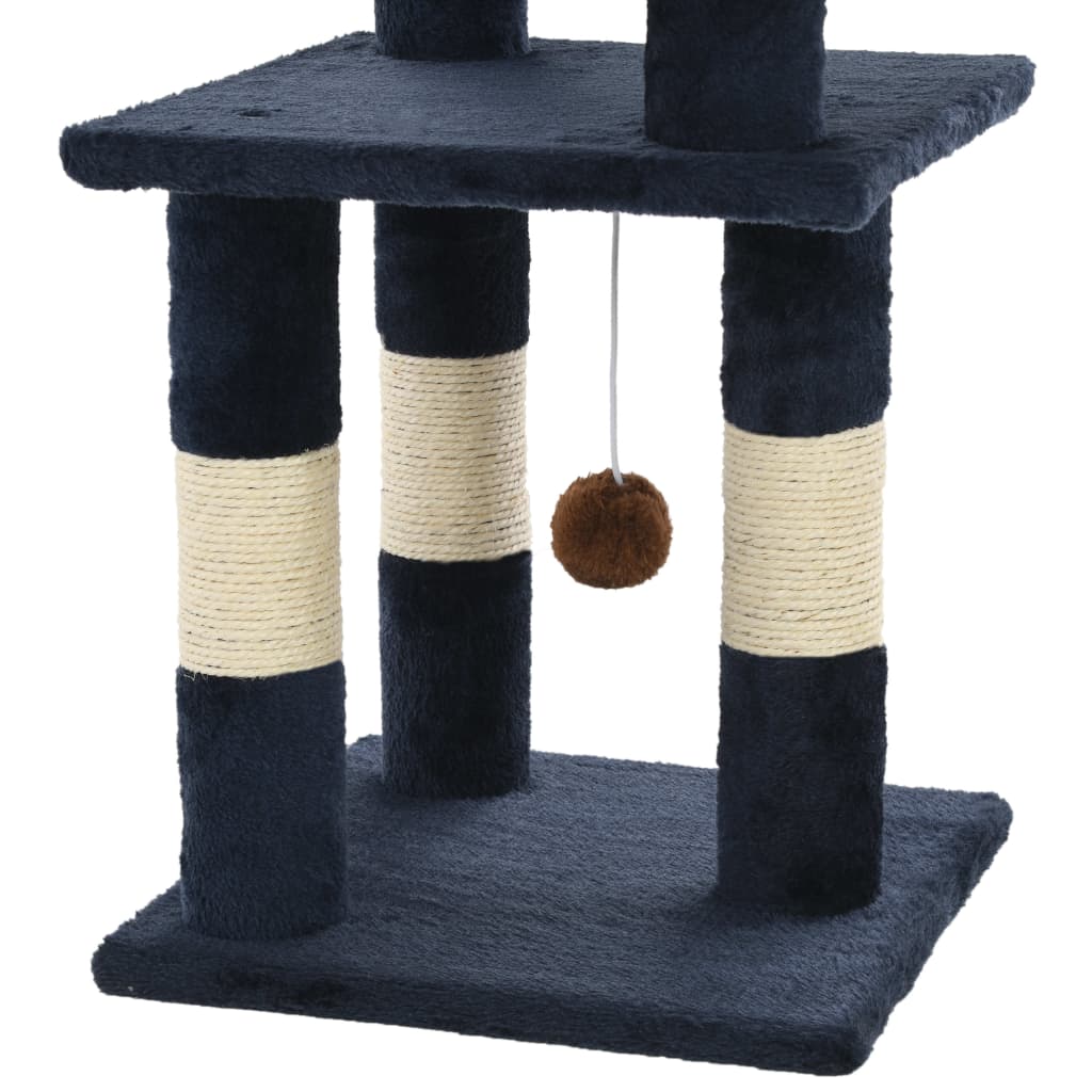Albero per Gatti con Tiragraffi in Sisal 65 cm Blu | homemem39