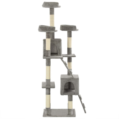 Albero per Gatti con Tiragraffi in Sisal 170 cm Grigio | homemem39