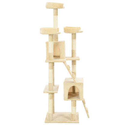 Albero per Gatti con Tiragraffi in Sisal 170 cm Beige | homemem39