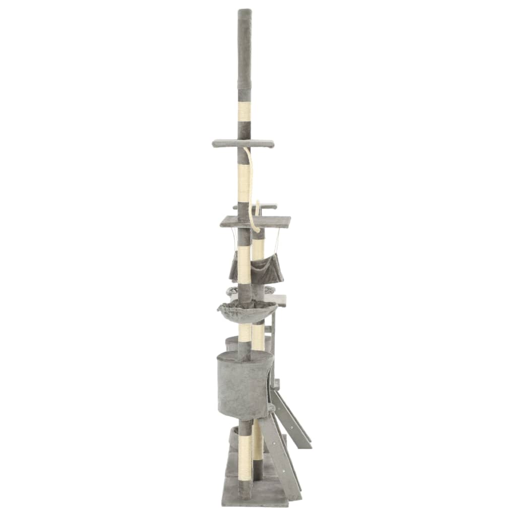 Albero per Gatti con Tiragraffi in Sisal 230-250 cm Grigio | homemem39