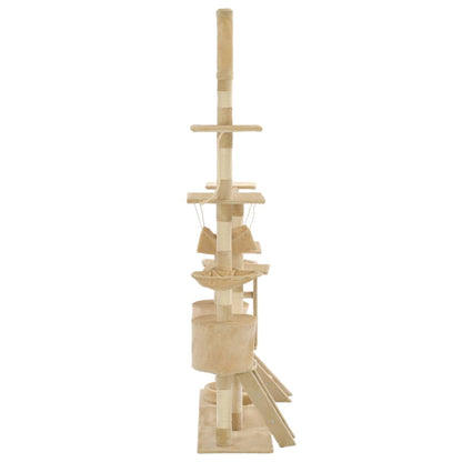 Albero per Gatti con Tiragraffi in Sisal 230-250 cm Beige | homemem39