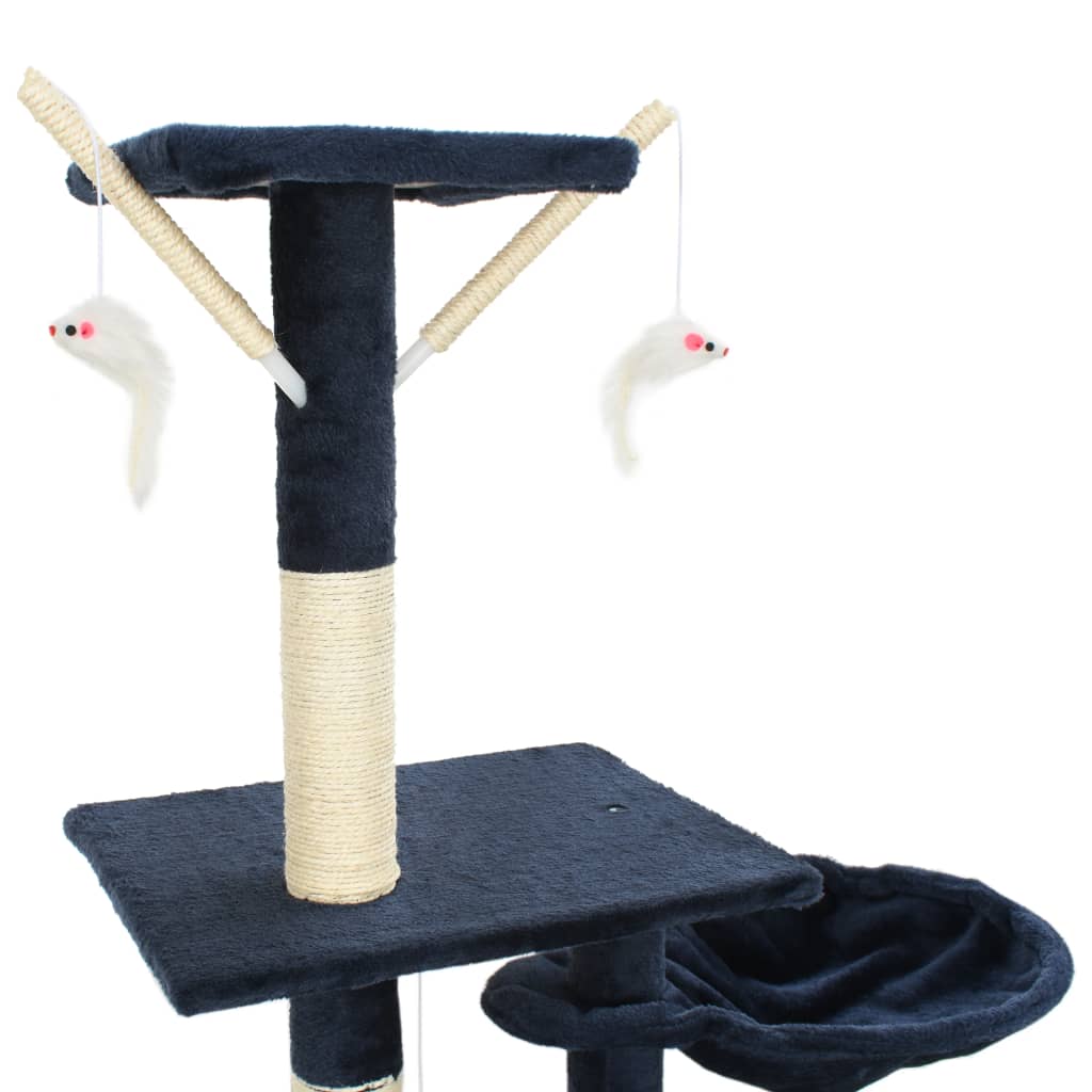 Albero per Gatti con Tiragraffi in Sisal 230-250 cm Blu | homemem39
