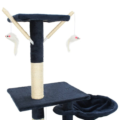 Albero per Gatti con Tiragraffi in Sisal 230-250 cm Blu | homemem39