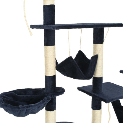 Albero per Gatti con Tiragraffi in Sisal 230-250 cm Blu | homemem39