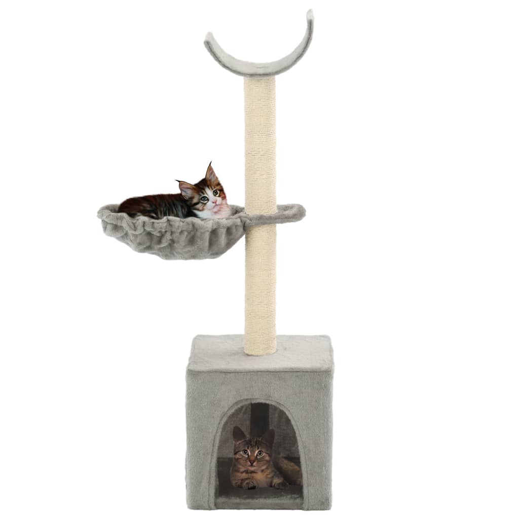 Albero per Gatti con Tiragraffi in Sisal 105 cm Grigio | homemem39