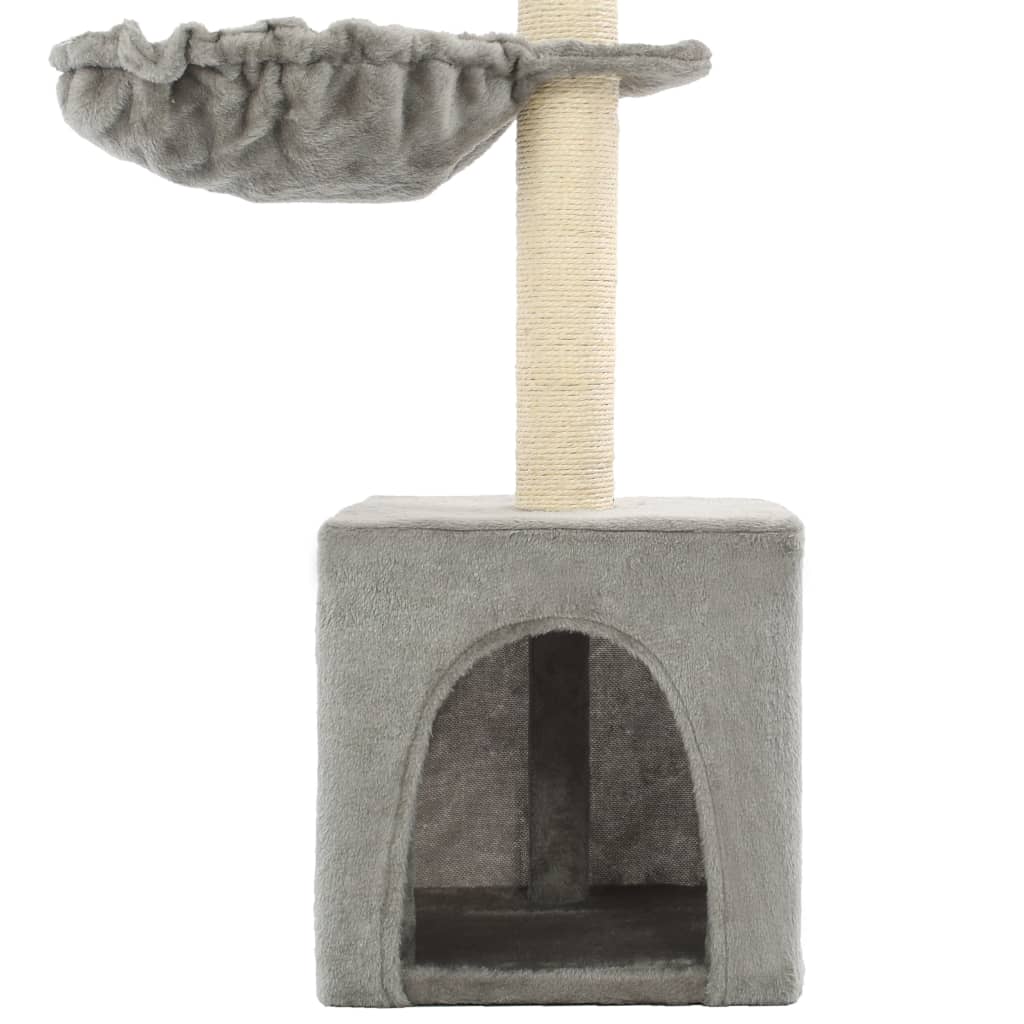 Albero per Gatti con Tiragraffi in Sisal 105 cm Grigio - homemem39