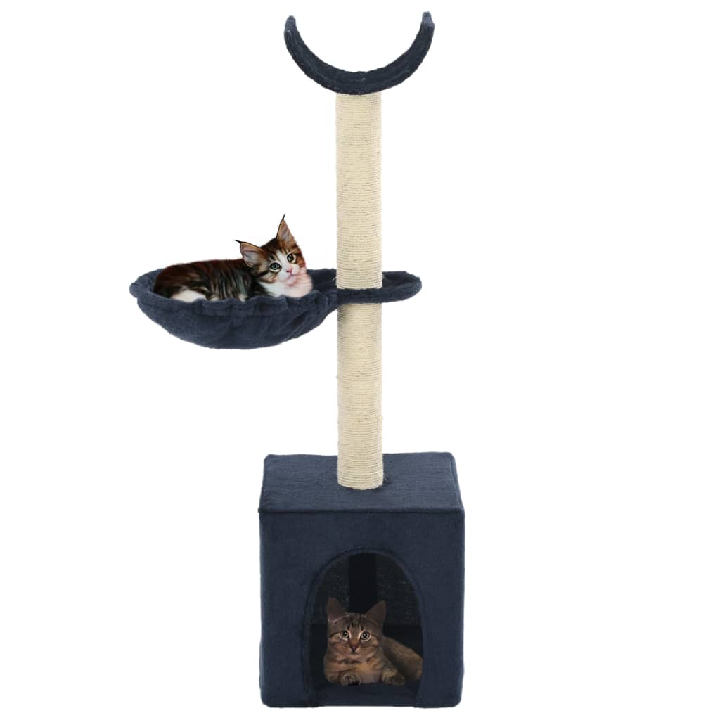 Albero per Gatti con Tiragraffi in Sisal 105 cm Blu | homemem39