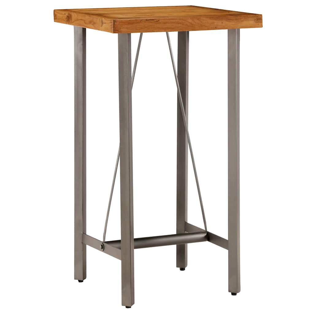 Tavolo da Bar in Teak Massello di Recupero 60x60x107 cm | homemem39