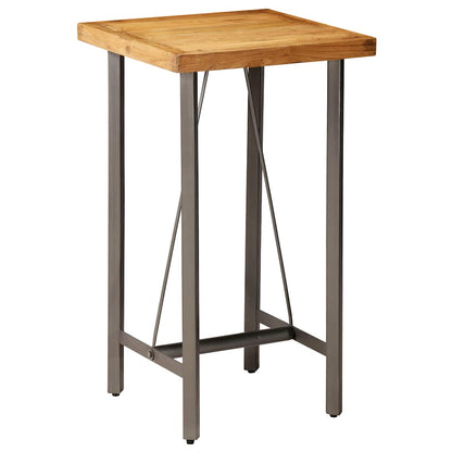 Tavolo da Bar in Teak Massello di Recupero 60x60x107 cm | homemem39