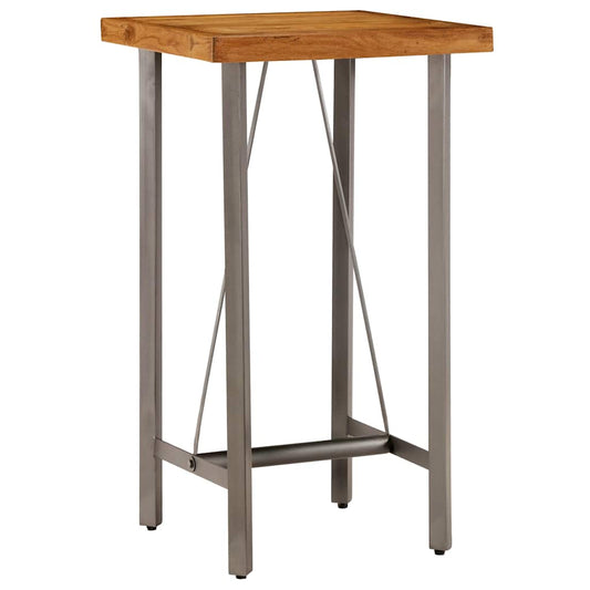 Tavolo da Bar in Teak Massello di Recupero 60x60x107 cm