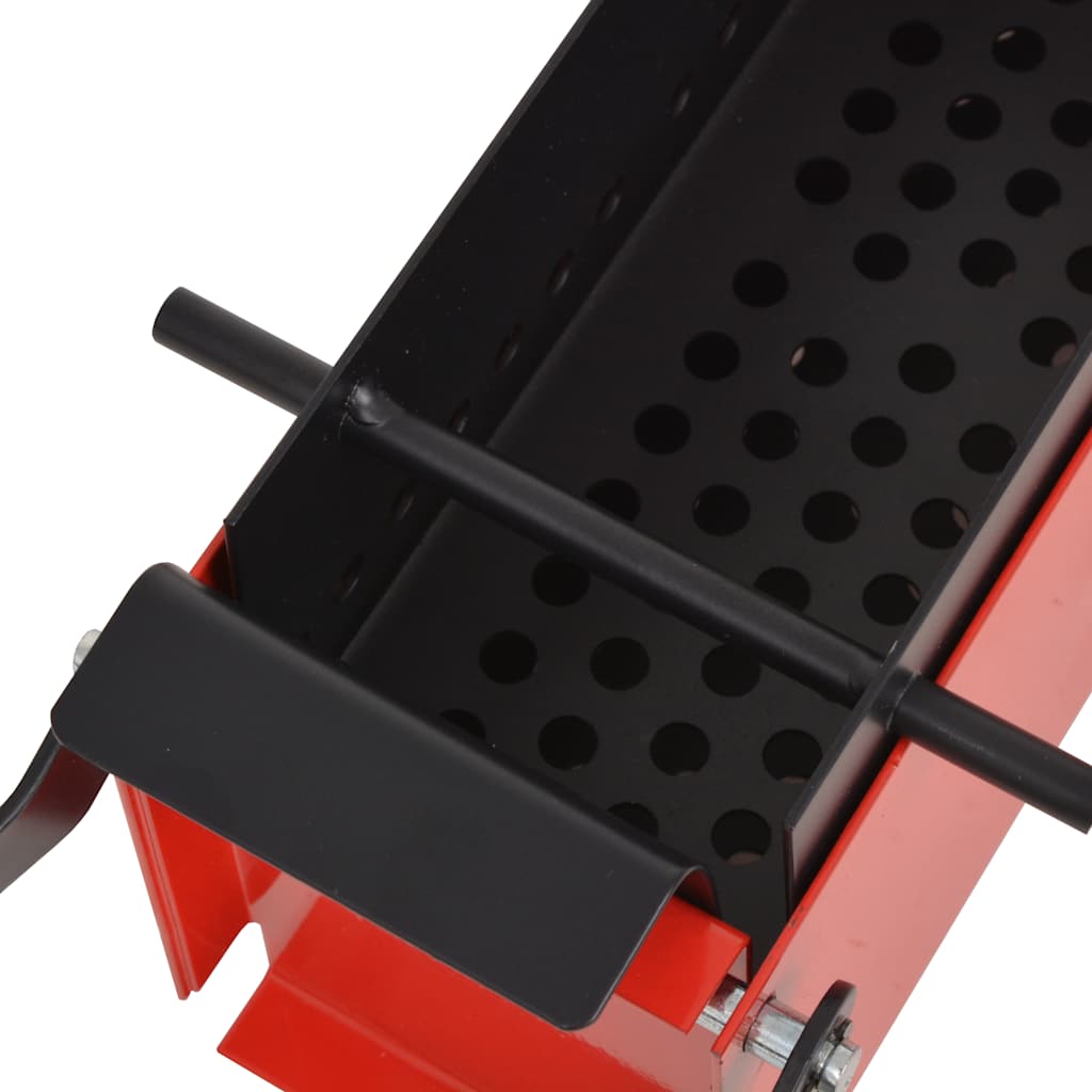 Compattatore di Carta in Acciaio 34x14x14 cm Nero e Rosso - homemem39