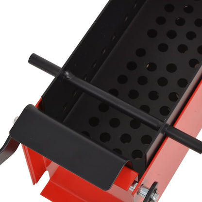 Compattatore di Carta in Acciaio 34x14x14 cm Nero e Rosso - homemem39
