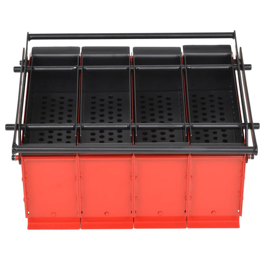 Compattatore di Carta in Acciaio 38x31x18 cm Nero e Rosso - homemem39