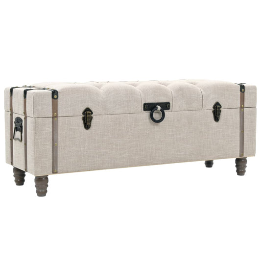 Set Cassapanche 3 pz in Legno Massello e Acciaio 112x37x45 cm | homemem39