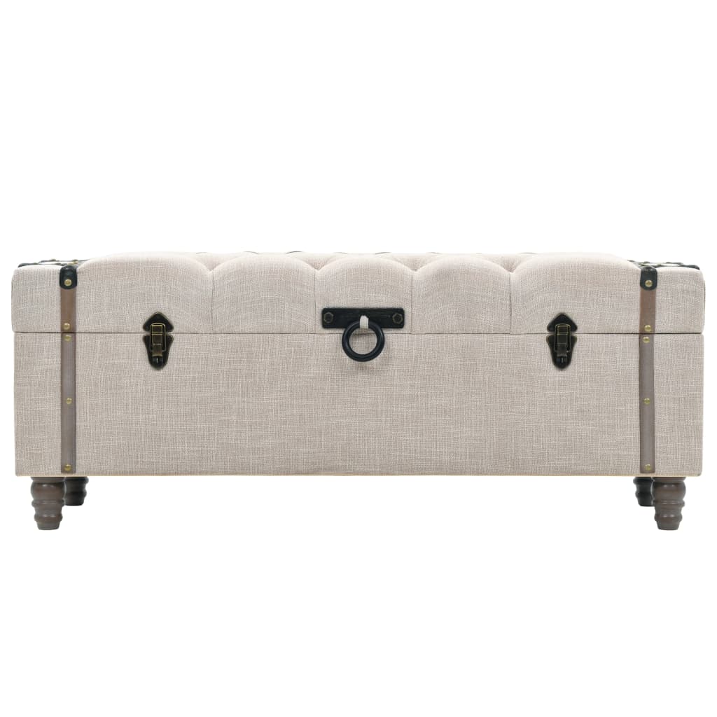 Set Cassapanche 3 pz in Legno Massello e Acciaio 112x37x45 cm | homemem39