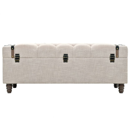Set Cassapanche 3 pz in Legno Massello e Acciaio 112x37x45 cm | homemem39