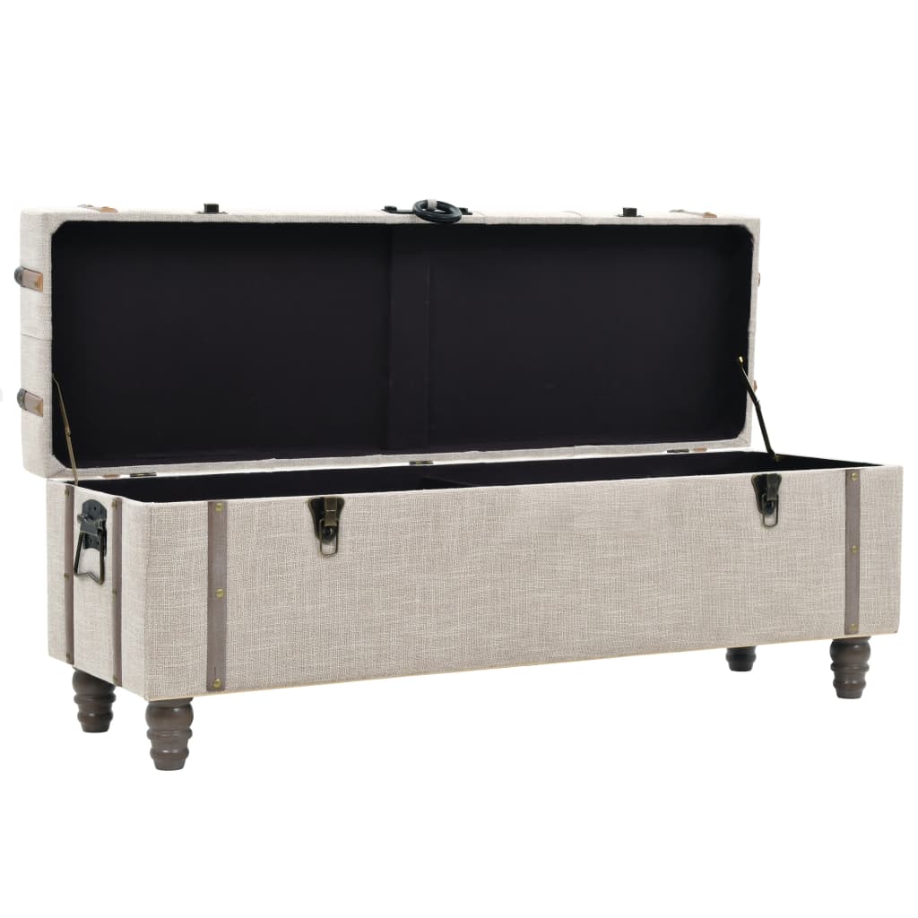 Set Cassapanche 3 pz in Legno Massello e Acciaio 112x37x45 cm | homemem39