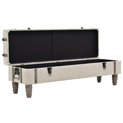 Cassapanca in Legno Massello e Acciaio 111x34x37 cm | homemem39