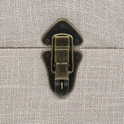 Cassapanca in Legno Massello e Acciaio 111x34x37 cm | homemem39