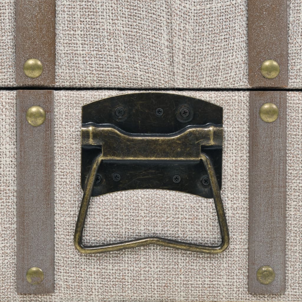 Cassapanca in Legno Massello e Acciaio 111x34x37 cm | homemem39